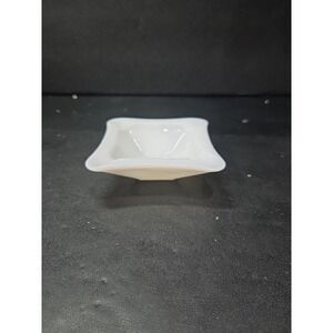 Milk Glass White Ashtray, MCM Art Deco Decor,‎ 3" Square Ashtray,  Home Accent